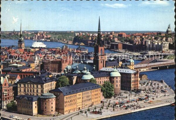 Stockholm Riddarholmen och Gamla Sta'n fran Stads