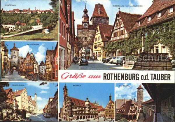 Rothenburg Tauber Rödergasse Markusturm Wehrgang Rathaus
