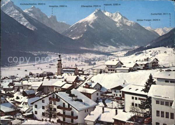 Fulpmes Tirol Winterpanorama Stubaital Alpen