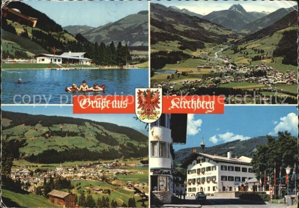 Kirchberg Tirol Gesamtansicht Badesee Ortspartie Alpenp