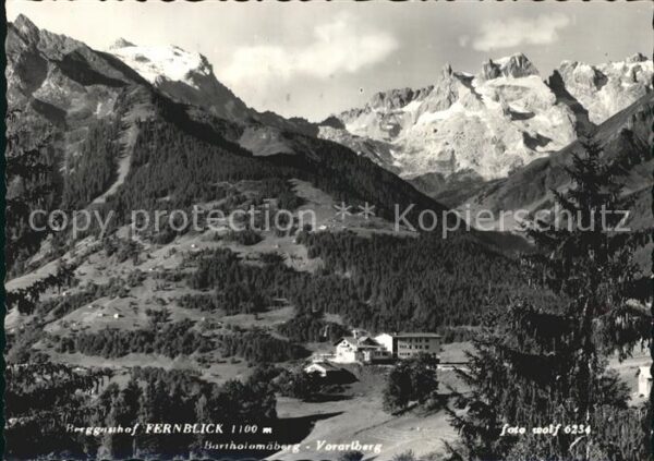 Bartholomaeberg Vorarlberg Berggasthof Fernblick Alpenpanorama