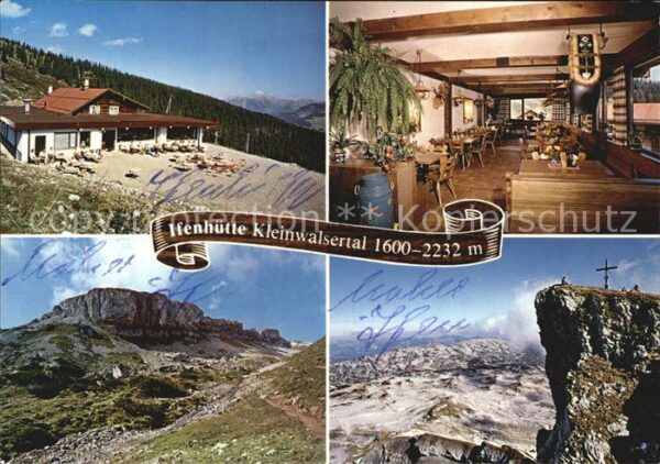 Hirschegg Kleinwalsertal Vorarlberg Ifenhütte Berggaststätte Gipfelkreuz Ge