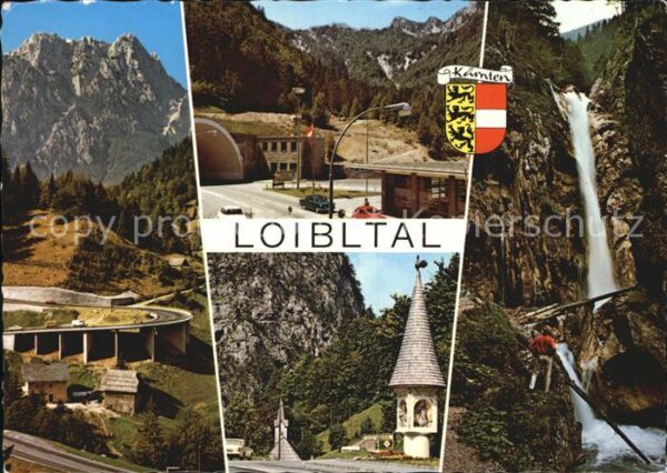 Ferlach Kaernten Hangbrücke vor Loibltunnel Tschaukofall