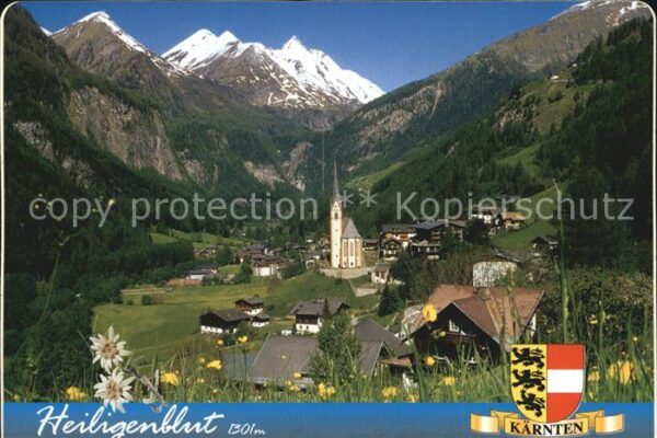 Heiligenblut Kaernten Ortsansicht mit Kirche Bergdorf Grossgl