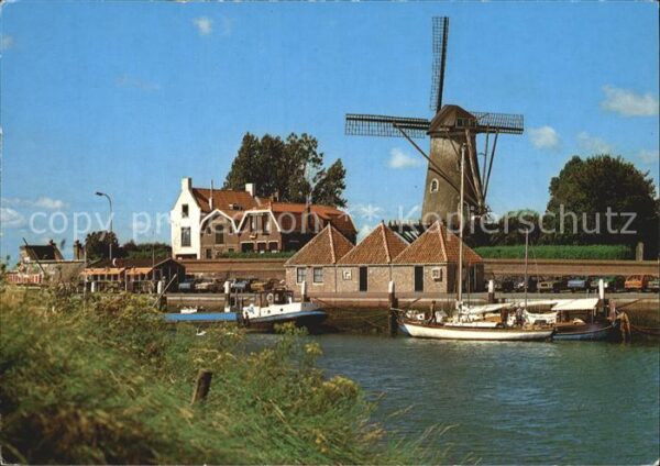 Zierikzee Hafen Boot Windmühle