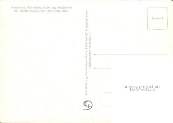 Selbitz Oberfranken Mutterhaus Christusbruderschaft Flieger – Bild 2