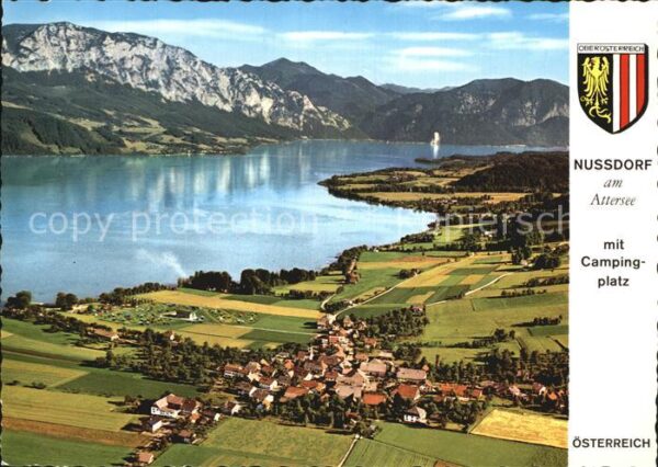 Nussdorf Attersee Campingplatz Fliegeraufnahme