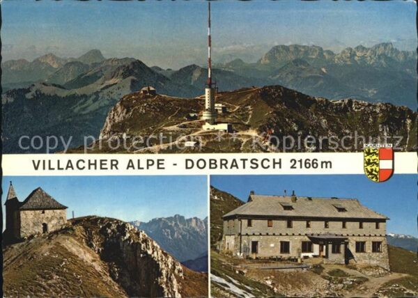 Dobratsch Kaernten Villacher Alpe Sendeturm Deutsche Kirch