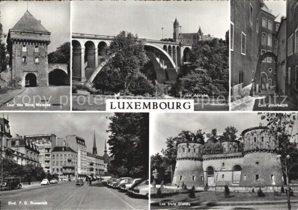 Luxemburg Luxembourg Pont Adolphe Coin pittoresque Les trois