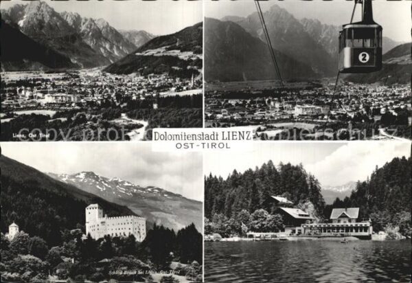 Lienz Tirol Teilansicht von Osten Gondel Burg