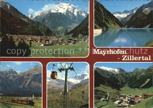Mayrhofen Zillertal Gondel Bergbahn Teilansicht See