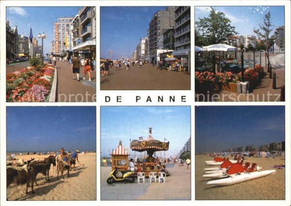 De Panne Strand Promenade Markt Tretboote