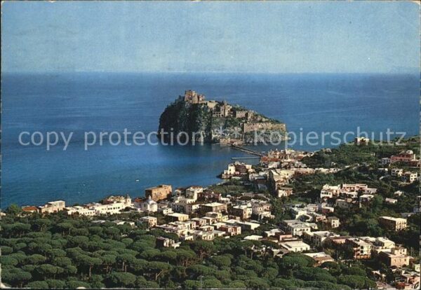 Ischia Fliegeraufnahme mit Schloss