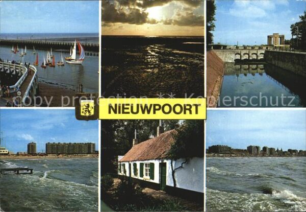 Nieuwpoort Oost-Vlaanderen Hafeneinfahrt Bauernhaus