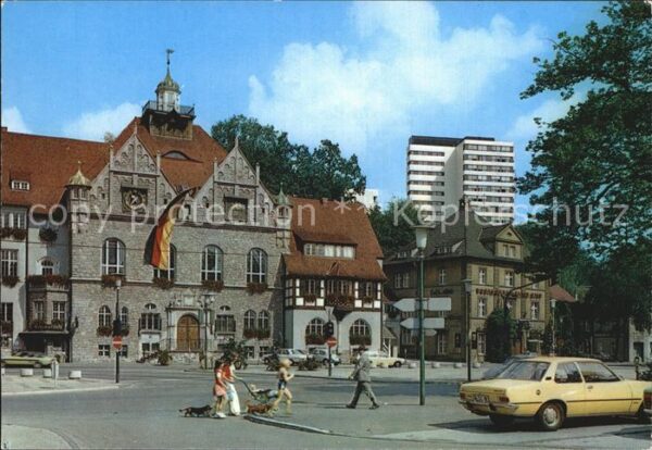 Bergisch Gladbach Rathaus Blick zum Krankenhaus Neubau
