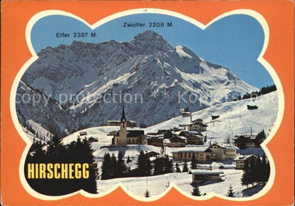 Hirschegg Kleinwalsertal Vorarlberg Blick zum Elfer und Zwölfer