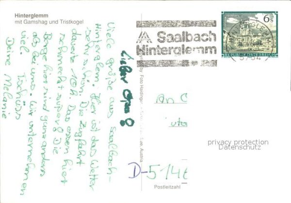 Hinterglemm Saalbach Teilansicht mit Gamshang und Tristkogel – Bild 2