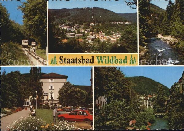 Bad Wildbad Kurpark Teilansicht Waldbahn