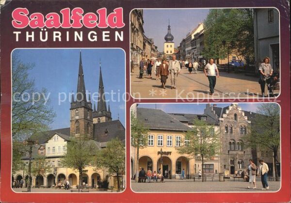 Saalfeld Saale Markt mit Johanneskirche Boulevard Alte