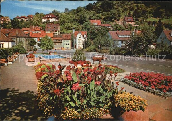 Eberbach Neckar Wasserspiele Neckarbrücke