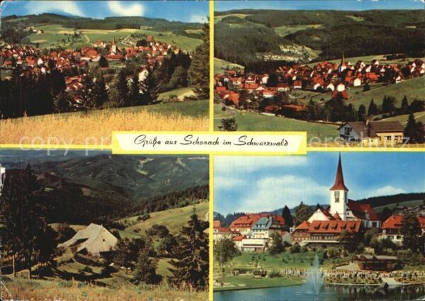 Schonach Schwarzwald Kirche Stadtansicht