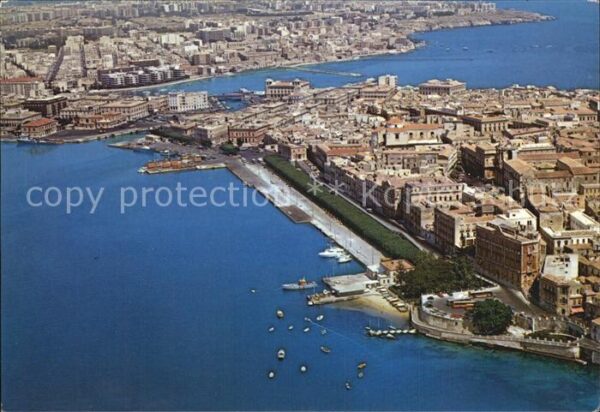 Siracusa Aretusa Promenade Fliegeraufnahme