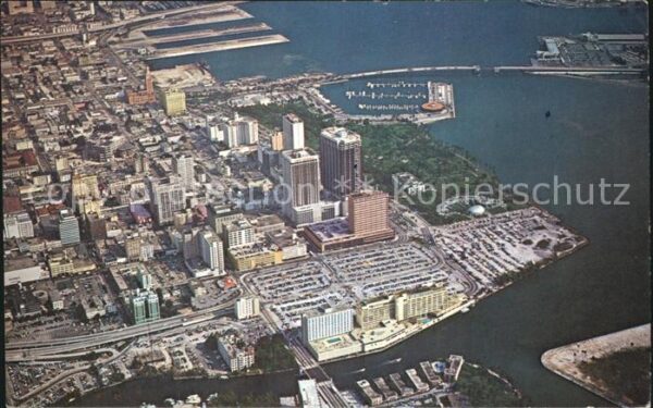 Miami Florida City with the Miamarina and Dodge Islan