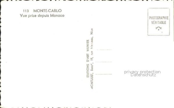 Monte-Carlo Vue prise depuis Monaco – Bild 2