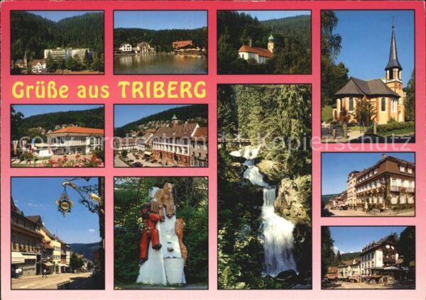 Triberg Schwarzwald Teilansichten Kirche Kurhaus Fasnet Was