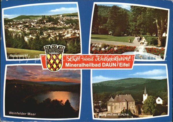 Daun Eifel Panorama Kurpark Weinfelder Maar Burg E