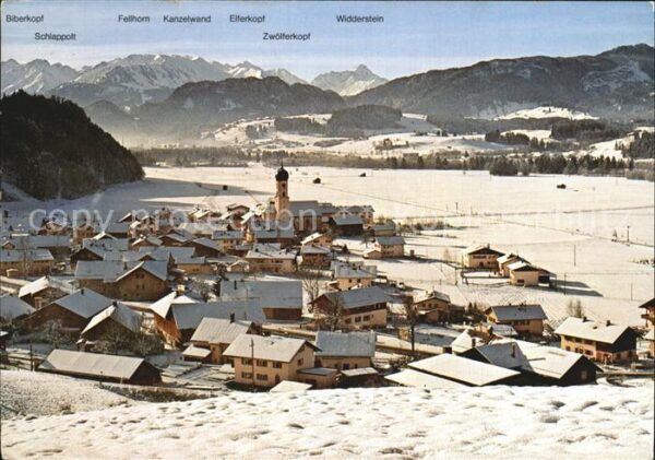 Altstaedten Allgaeu Teilansicht mit Alpenpanorama