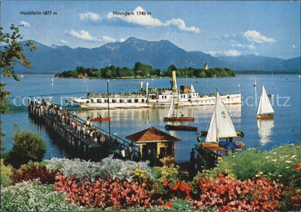 Chiemsee Fraueninsel Kloster Frauenwörth Schiffs