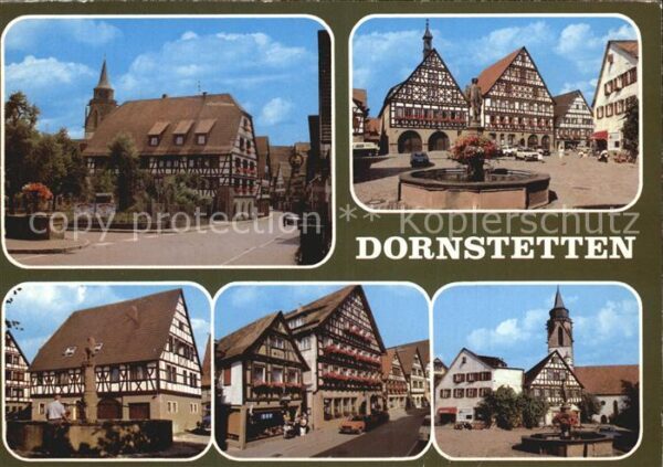 Dornstetten Wuerttemberg Kirche Rathaus Brunnen Markt Fachwerkhä