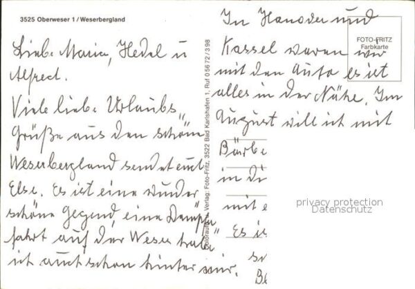 Oberweser Hessen Teilansicht Fahrgastschiff Fliegeraufna – Bild 2