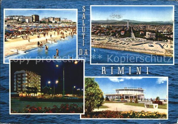 Rimini Strand Fliegeraufnahme Hotel Ristorante