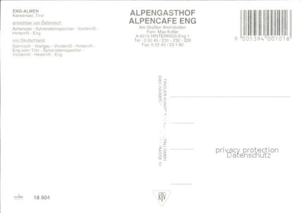 Eng Hinterriss Tirol Alpengasthof Eng Alpencafe Eng Almen Te – Bild 2