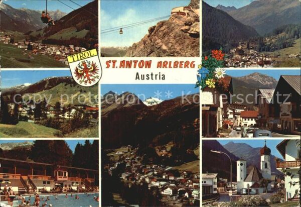 St Anton Arlberg Sessellift Seilbahn Total Panorama Schw