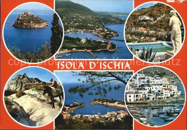 Isola d Ischia Fliegeraufnahme Panorama Reiten Hafen S