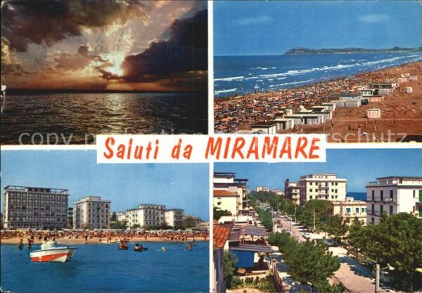 Miramare di Rimini  Aufziehender Sturm Strandpartien Uferst