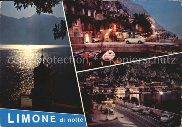 Limone sul Garda di notte Il porto