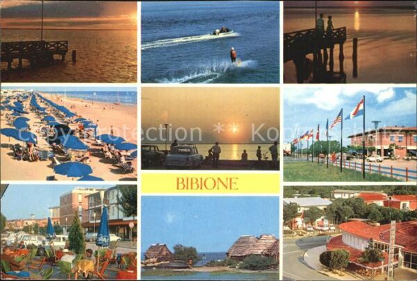 Bibione Mole Dämmerung Wasserski Strand Restaur