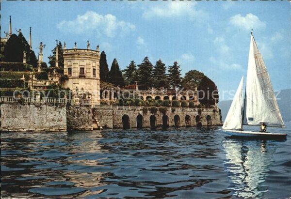 Lago Maggiore Isola Bella Teilansicht Segelschiff