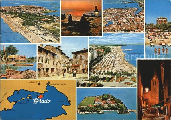 Grado Gorizia Isola del Sole Fliegeraufnahmen Dorfmot