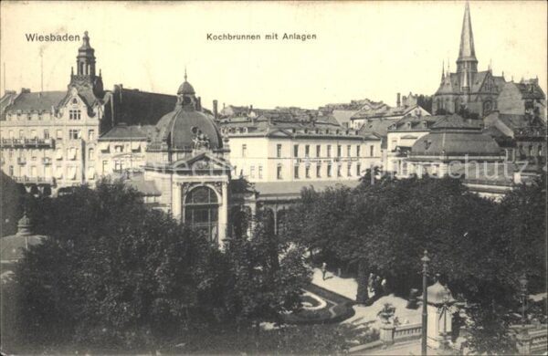Wiesbaden Kochbrunnen mit Anlagen