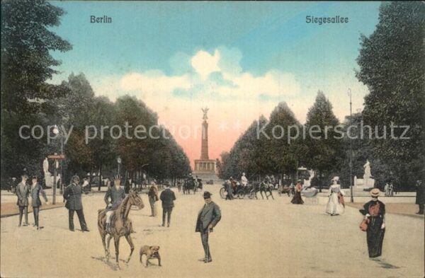 Berlin Siegesallee mit Siegessäule