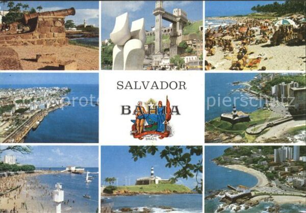 Salvador Strand Fliegeraufnahme Leuchtturm