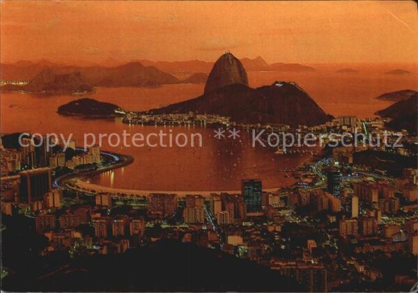 Rio de Janeiro Fliegeraufnahme Cuanbara Bay Sunrise