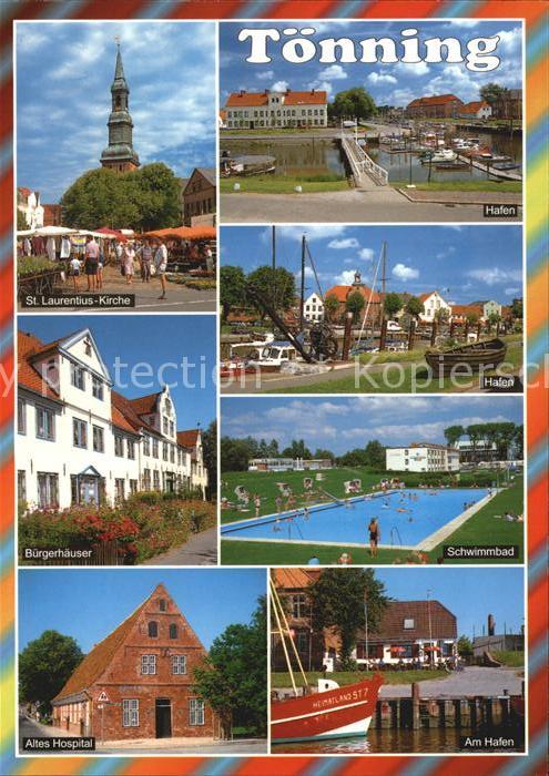 Toenning Nordseebad Hafen Bürgerhäuser Altes Hospital