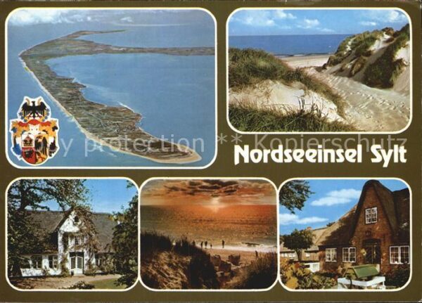 Sylt Fliegeraufnahme Strand Dünen Reetdachha