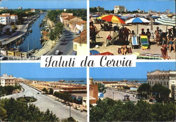 Cervia Strand und Strassenpartien